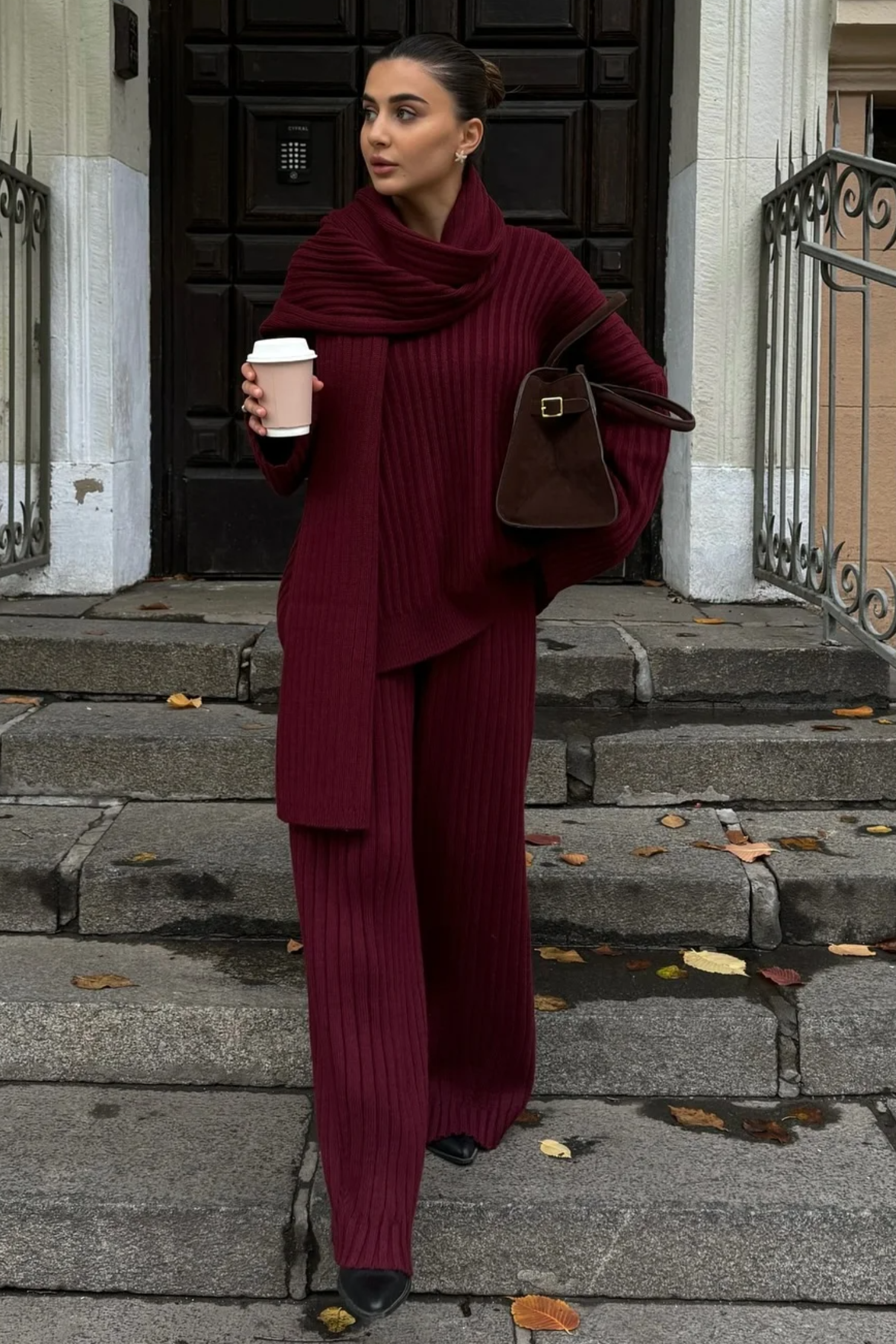 Mirelle Ribbed Knit Set - Co Ord Set | 8j03aj-k6.myshopify.com