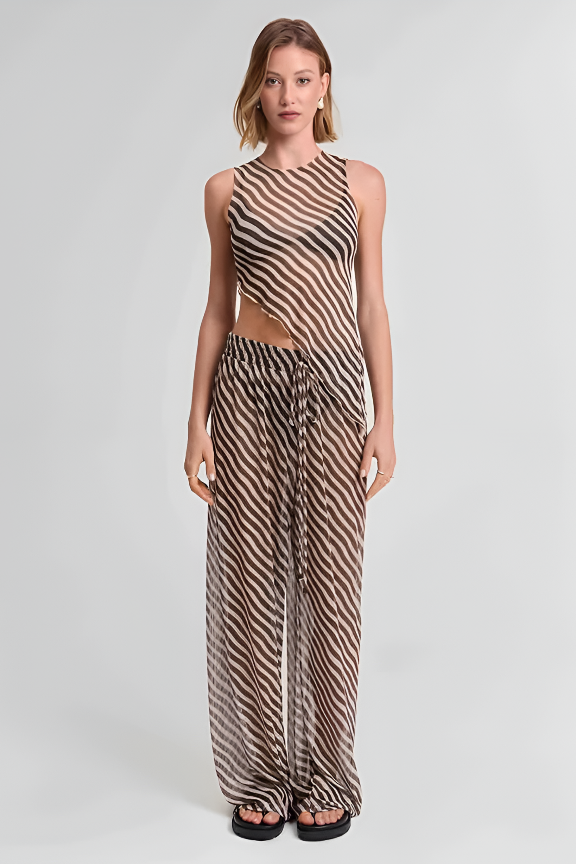 Mocha Wave Co Ord Set - Co-Ord Set | 8j03aj-k6.myshopify.com