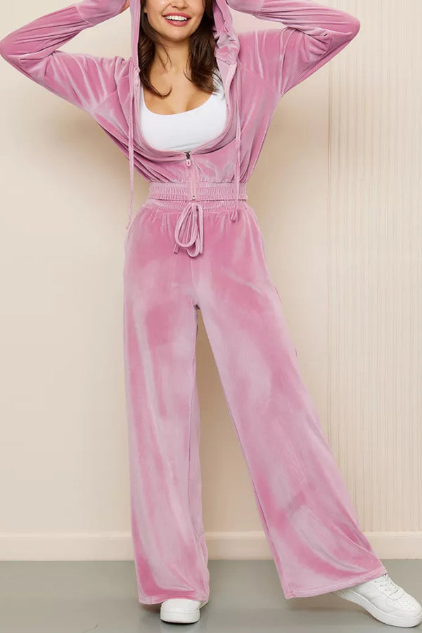 Velour Lounge Set - Loungewear | 8j03aj-k6.myshopify.com
