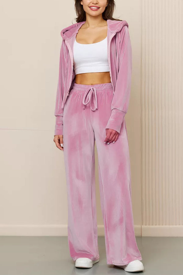 Velour Lounge Set - Loungewear | 8j03aj-k6.myshopify.com