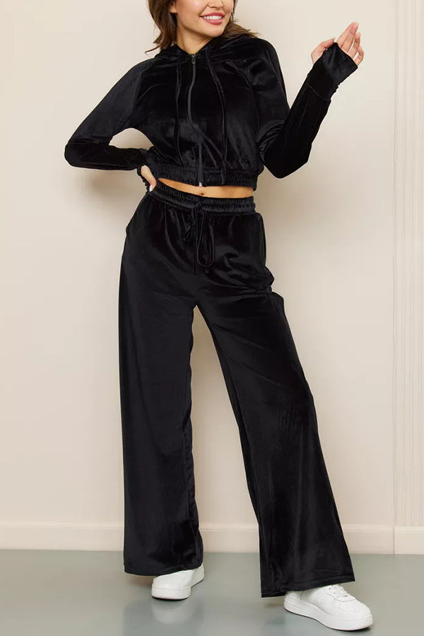 Velour Lounge Set - Loungewear | 8j03aj-k6.myshopify.com