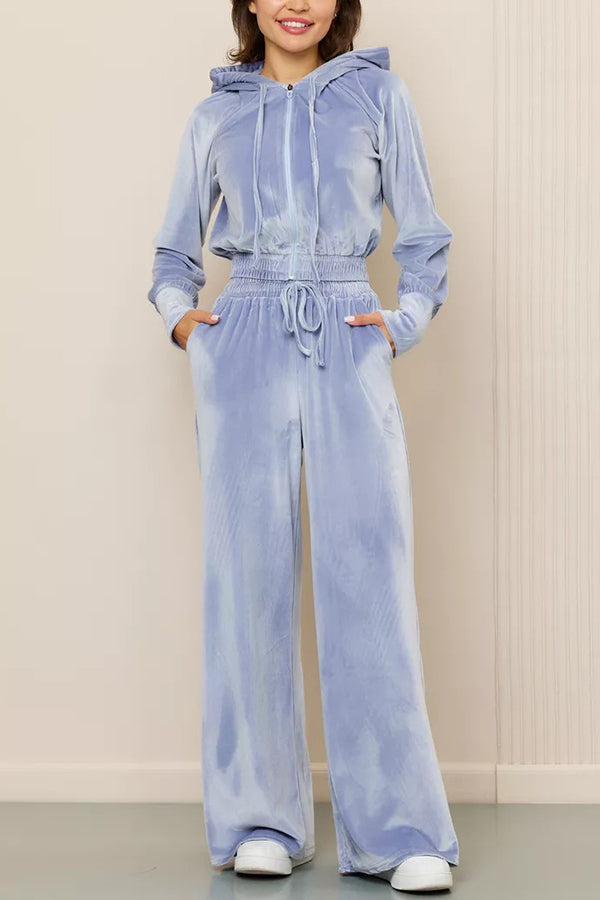 Velour Lounge Set - Loungewear | 8j03aj-k6.myshopify.com