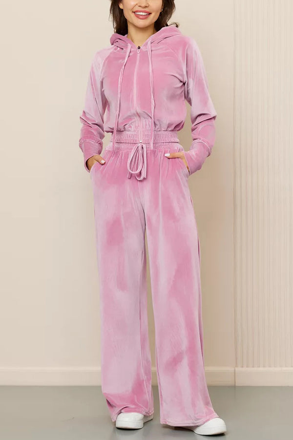 Velour Lounge Set - Loungewear | 8j03aj-k6.myshopify.com